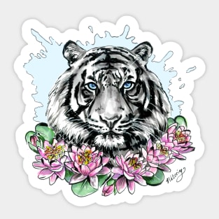 Black water tiger Sticker